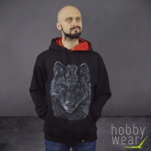 Wilk - bluza męska z kapturem